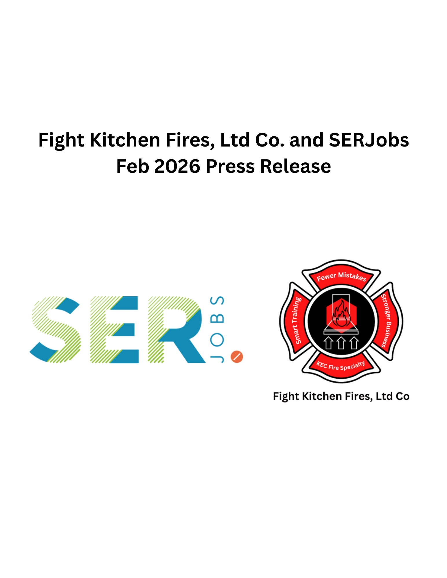 Fight Kitchen Fires, ltd co and SERJobs partner up Feb 2026.